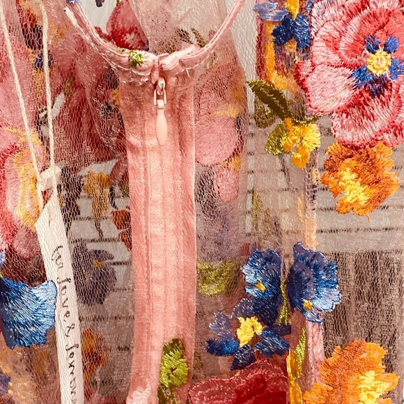 For Love & Lemons | Delaney Peony Sheer Lace Maxi Dress Size S | NWT - Picture 10 of 13